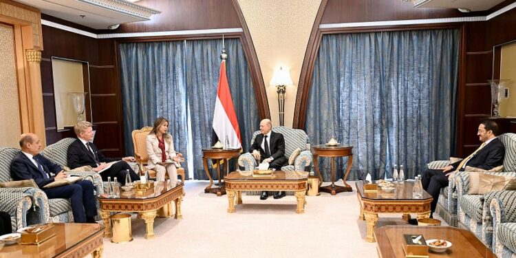 العليمي يبحث مع المبعوثان الاممي والامريكي نتائج اتصالاتهما لتحقيق السلام