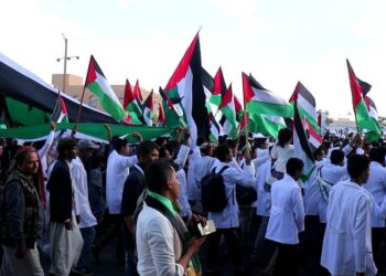 مسيرات حاشدة في مأرب للتضامن مع الشعب الفلسطيني