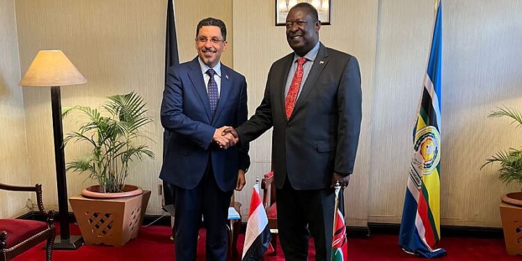 بن مبارك يبحث مع رئيس وزراء كينيا  تطوير العلاقات بين البلدين