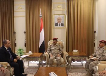 وزير الدفاع يبحث مع السفير المصري مستجدات الوضع اليمني