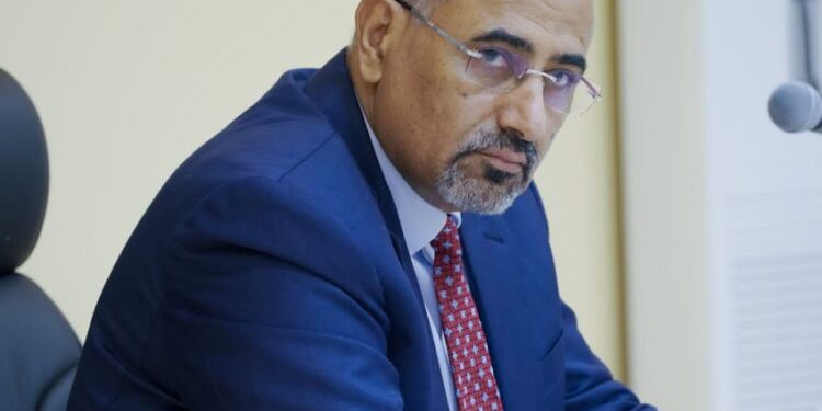 الزبيدي يستعرض مع رئيس  الاتحاد الأوروبي جهود إحلال السلام في اليمن