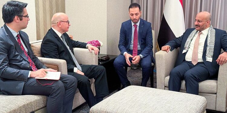 طارق صالح يبحث مع السفيرين الصيني و التركي جهود  السلام في اليمن