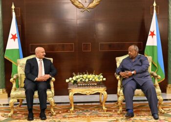 العميد طارق يبحث مع رئيس جيبوتي تعزيز التعاون الثنائي والأمن البحري