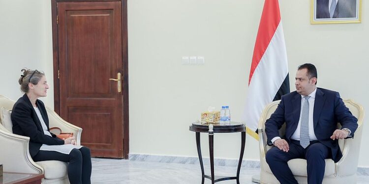 معين يبحث مع  السفيره الهولنديه مستجدات الاوضاع في اليمن