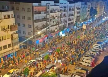 احتفالات شعبية  ابتهاجاً بتحقيق بطولة كأس غرب آسيا للناشئين