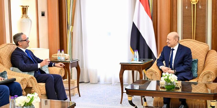 العليمي يدعو الاتحاد الاوروبي الى تصنيف المليشيات الحوثية منظمة ارهابية دولية