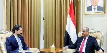 بن بريك يبحث مع القائم بالأعمال الامريكي  مستجدات الاوضاع باليمن