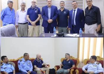 وفد   الإنتربول  يزور  الدفاع المدني وخفر السواحل و شرطة عدن