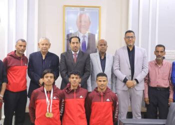 البكري يستقبل بعثة المنتخب الوطني لألعاب القوى للشباب