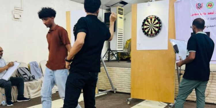 بدء منافسات البطولة التأسيسية الأولى للدارتس المفتوحة بعدن
