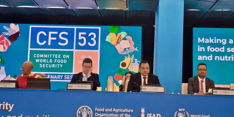 اليمن يشارك في أعمال لجنة الأمن الغذائي العالمي