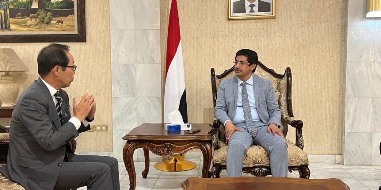 بجاش يبحث مع السفير الياباني تعزيز مجالات التعاون التنموي والاقتصادي