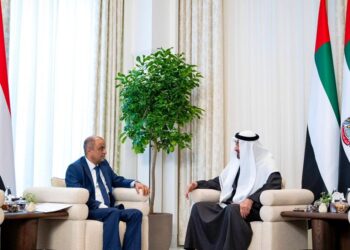 محمد بن زايد يبحث مع  بن بريك مستجدات الاوضاع في اليمن