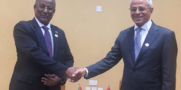 نعمان يبحث مع  وكيل وزارة الخارجية السوداني تعزيز العلاقات الثنائيه