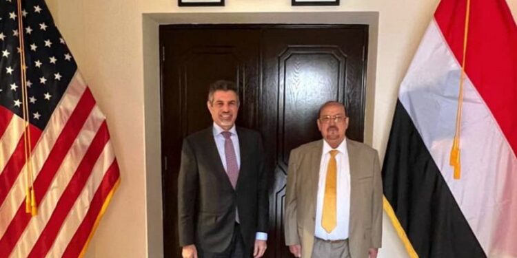 رئيس مجلس النواب يناقش مع السفير الامريكي مستجدات الأوضاع في اليمن