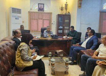 اللجنة الوطنية للتحقيق تناقش مع  مدير أمن ساحل حضرموت  الأوضاع الحقوقية