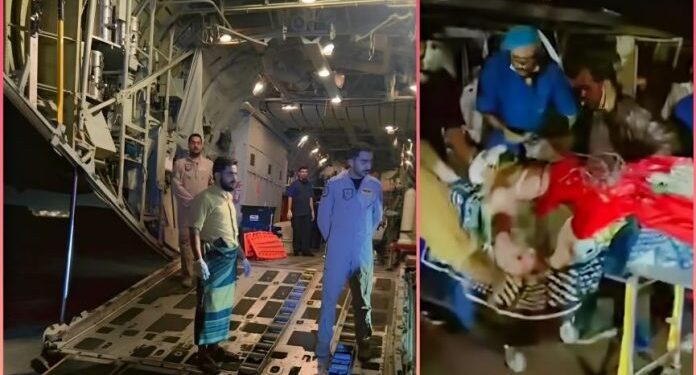 نقل مصابي تفجير موكب قائد قوات العمالقة اليمني للعلاج بالرياض