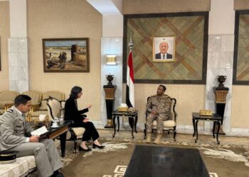 رئيس الأركان يبحث مع السفيرة الفرنسية تعزيز التعاون العسكري والامني