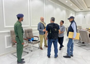 وفد منظمة الإنتربول يزور مبنى وزارة الداخلية في ا عدن