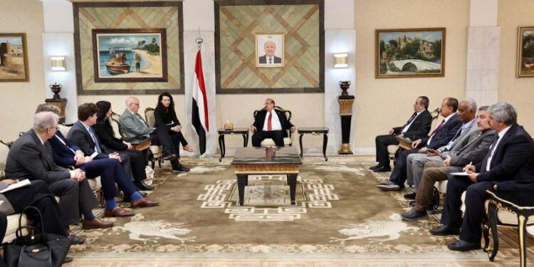 البركاني لوفداً برلمانياً ألمانياً:   الشرعية متمسكه بالسلام واستعادة الدولة