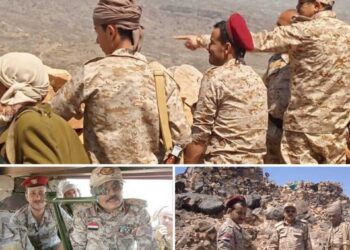 قيادة محور تعز تواصل زياراتها الرمضانية للمقاتلين في قطاع لواء النصر