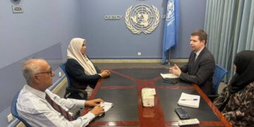 وزيرة  المرأة تبحث مع مكتب المبعوث الأممي تعزيز التنسيق لدعم الاستقرار