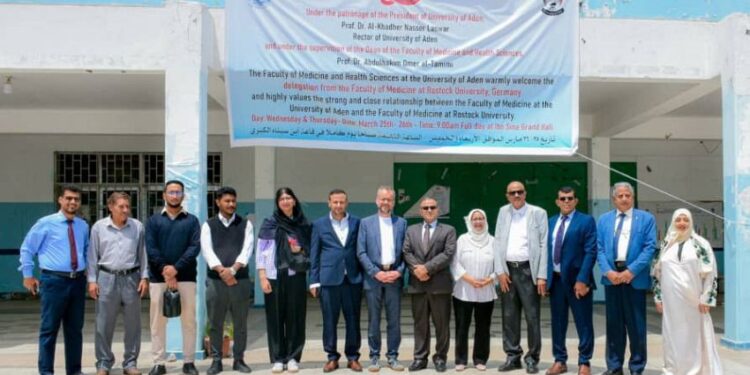 جامعتي عدن وروستوك الألمانية يبحثان تعزيز التعاون الأكاديمي
