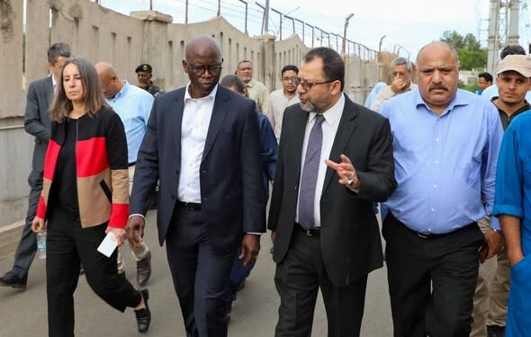 وزير الكهرباء  ونائب رئيس البنك الدولي يتفقدان محطة الحسوة