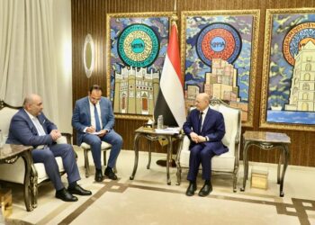 العليمي  يعرض علي  نائب رئيس البرلمان الألماني تطور الاوضاع في اليمن