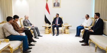 القديمي  يبحث مع  السفير الألماني  تطوير العمل في الجوانب الإنسانية والتنموية