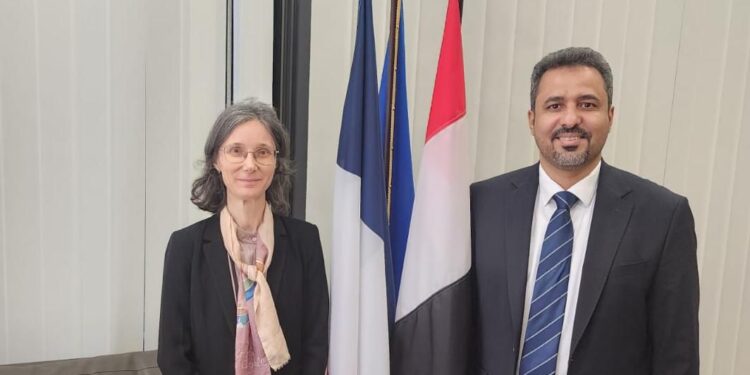 محافظ لحج  يبحث مع  السفيرة الفرنسية  آفاق التعاون التنموي والإغاثي