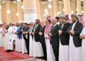 العليمي واعضاء مجلس القياده  يصلون علي جثمان الرئيس السابق عبدربه منصور هادي