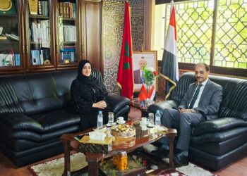 السفير عزالدين الأصبحي يستقبل   عبير الحضرمي بالرباط