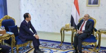 الصبيحي يستقبل في عدن السفير الياباني ووفد الصليب الاحمر