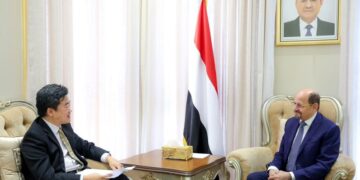الزنداني يتسلم رسالة من الرئيس الصيني للرئيس  العليمي