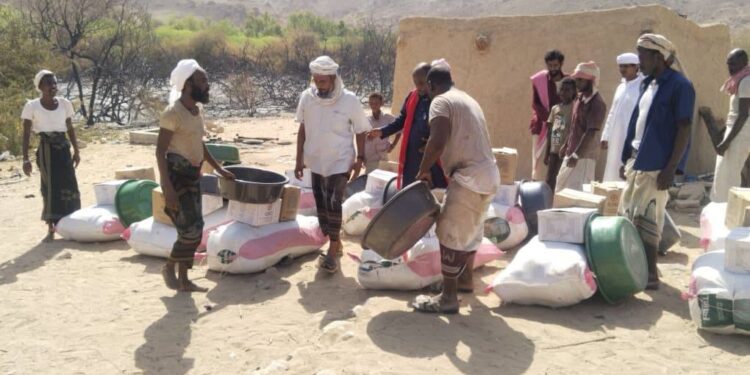 استجابة طارئة للمتضررين من حريق منطقة الجريب بوادي المسيلة بالمهره