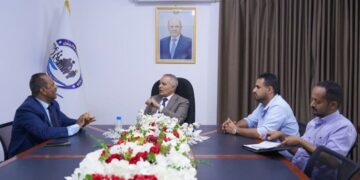 اليافعي يبحث مع  فريدريش إيبرت دعم النقابات العمالية وبناء قدرات المجتمع المدني