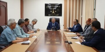 رئيس مجلس القضاء  يجتمع بمدراء الشؤون المالية في الهيئات القضائية