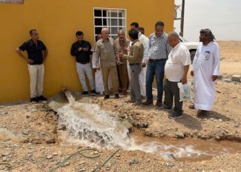 الشرجبي يتفقد حقل مياه فوري غرب مدينة الغيظة بالمهره