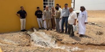الشرجبي يتفقد حقل مياه فوري غرب مدينة الغيظة بالمهره