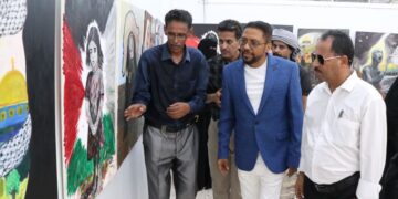نائب وزير الثقافة يفتتح معرض تشكيلي بعدن