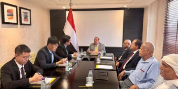 البركاني يبحث مع  القائم بالأعمال  الصيني  مستجدات الأوضاع على الساحة الوطنية
