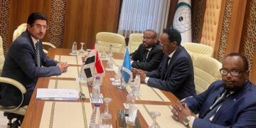 بجاش يبحث مع نائب وزير الخارجية الصومالي العلاقات الثنائية
