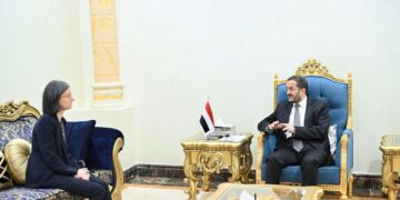 عثمان مجلي يودع  السفيرة الفرنسية لانتهاء فترة عملها
