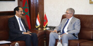 السفير الاصبحي  يطلع رئيس مجلس النواب المغربي علي تطور الاوضاع في اليمن